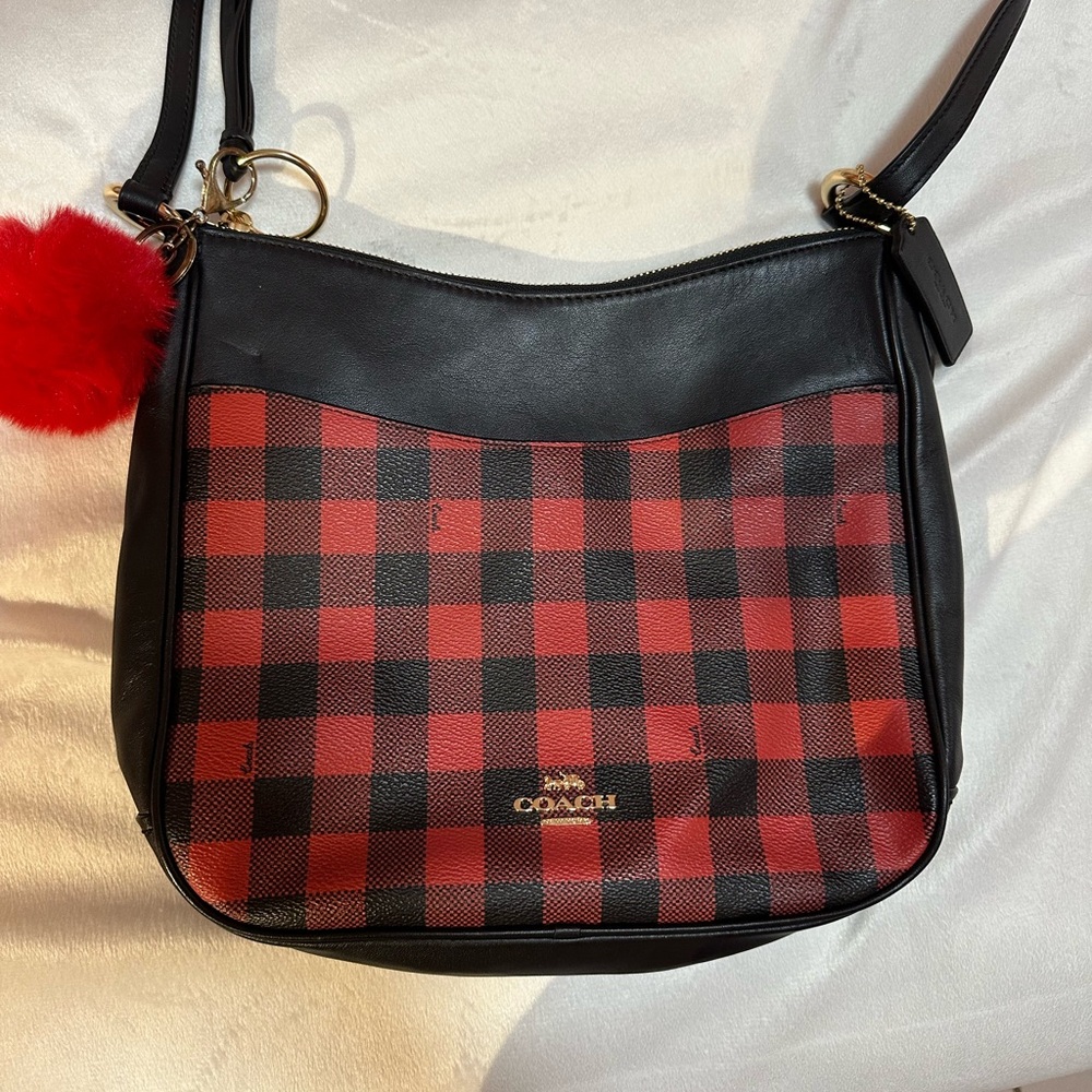 Coach Plaid Checkered Purse